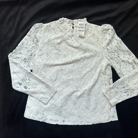 Charter Club Women's Ivory Lace Blouse - Picture 2 of 7